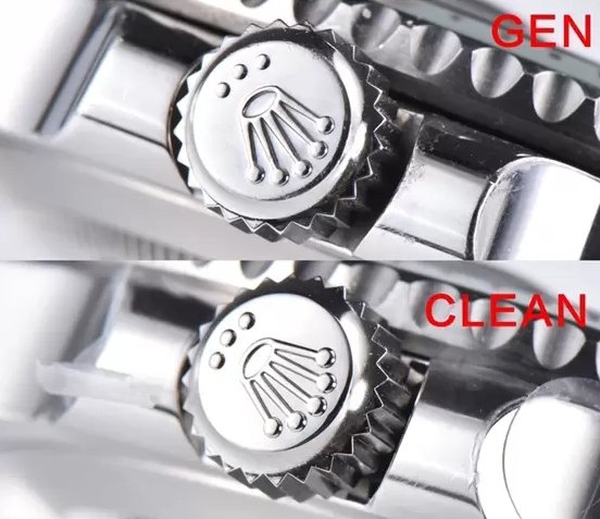 Replica Watch Clean Factory Rolex Submariner 126610LV-0002 Super Clone vs Original - Crown Comparison