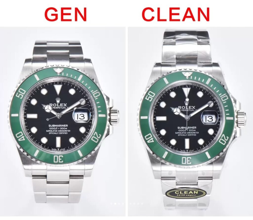 Replica Watch Clean Factory Rolex Submariner 126610LV-0002 Super Clone vs Original – Frontal comparison