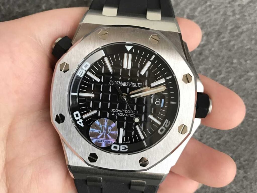 JF Factory V10 Version Audemars Piguet Royal Oak Offshore 15710 Black Dial Replica Watch-best Super Clone Watches