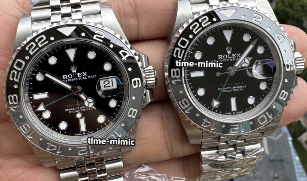 Clean factory rolex gmt master 2 replica watches vs. Genuine – Natural Light Comparison Shots