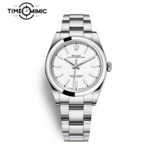 Replica Rolex Oyster Perpetual White 114300-39mm Fake Watch clone