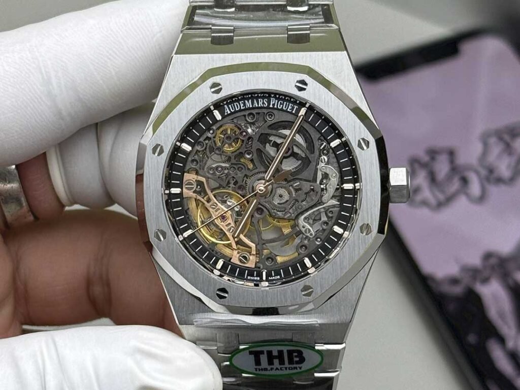THB Factory V2 Version Audemars Piguet Royal Oak Skeleton Double Balance Wheel 15407 Replica Watch-best Super Clone Watches