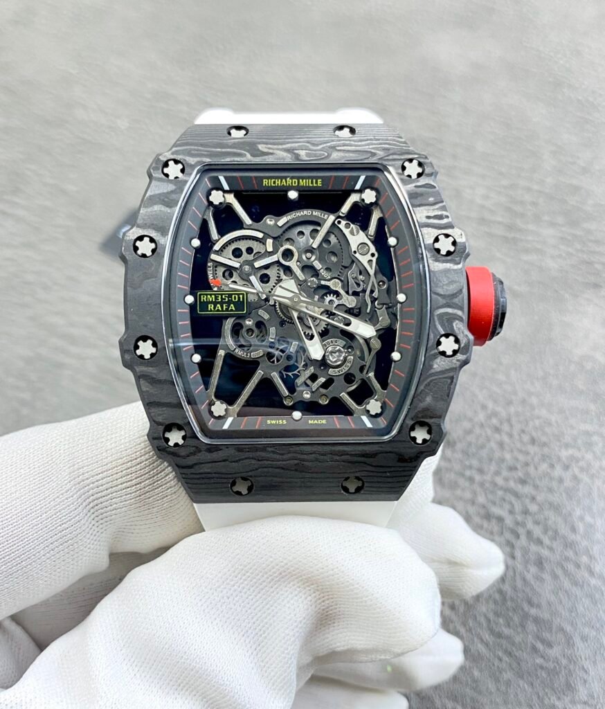 Replica Richard Mille RM035-01 super clone Watch Carbon fiber Equipped with RMUL3 skeletonized movement
