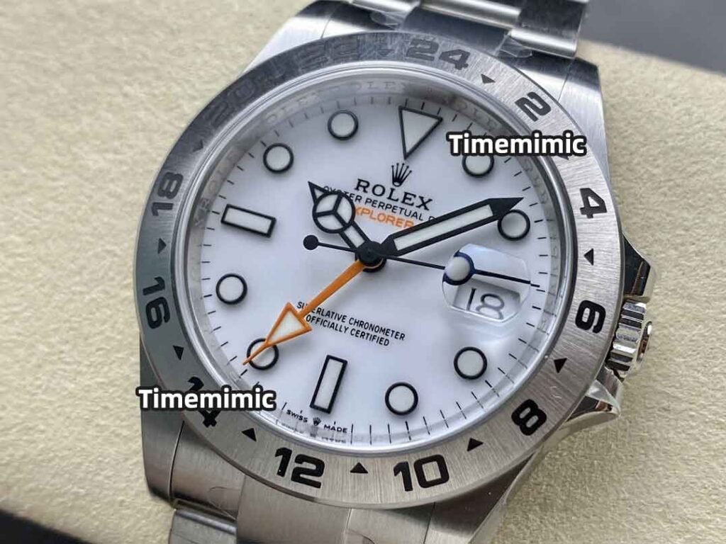 Clean Factory Rolex Explorer II m226570-0001 replica watch Dial Details