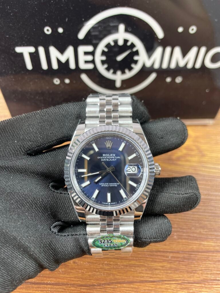 Clean Factory Rolex Datejust 41mm 126334-0002 Blue Dial Super Clone Watch Real Photo -Timemimic