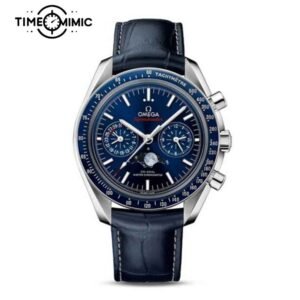 Super replica Omega Speedmaster Moonwatch Blue Dial Moonphase Chronograph 304.33.44.52.03.001-44.25mm Fake Watches clone