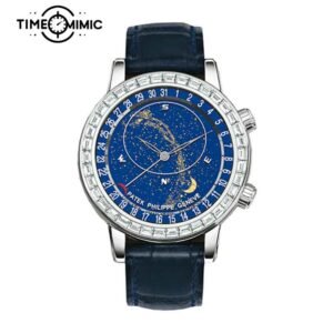Supper replica Patek Philippe Complicated Celestial 6104G-001-44mm Fake Watches clone