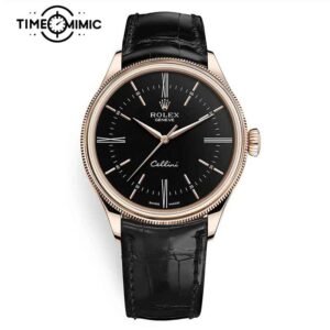 Super replica Rolex Cellini 50505-39mm Black Dial Fake Watches clone