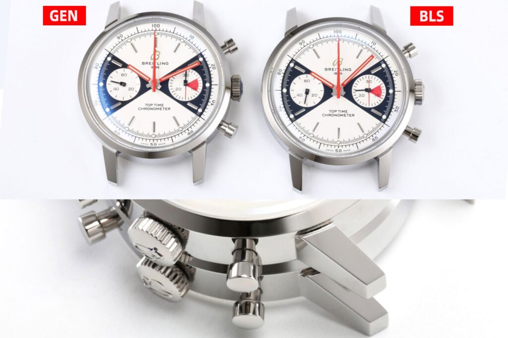 Breitling TOP TIME Limited Edition A23310121G1X1 Chronograph Replica vs Real Case Comparison