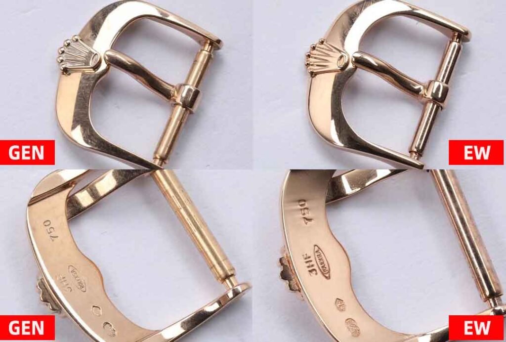 Clasp Comparison：EW Factory Rolex Cellini Fake vs Real