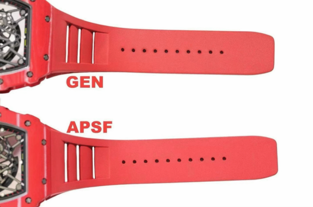 APS Factory Richard Mille Replica vs Original RM35-02 Strap Comparison