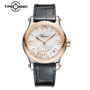 Supper Replica Chopard Happy Sport 278559-6001 36mm 7 Floating Diamonds Womens Fake Watches Clone