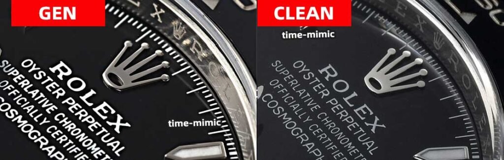 Clean Factory Rolex Daytona Replica vs Real：Dial Fonts Comparison