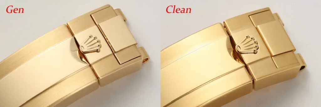 Clean Factory Watches Review Rolex Daytona Replica vs Real 126518-0012 Clasp Comparison