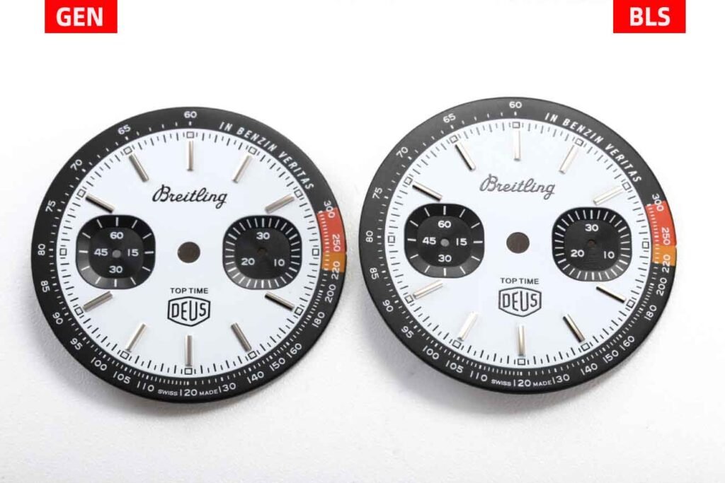 BLS Factory Breitling Top Time A233101A1A1X1 Chrono Replica vs Original：Dial Comparison