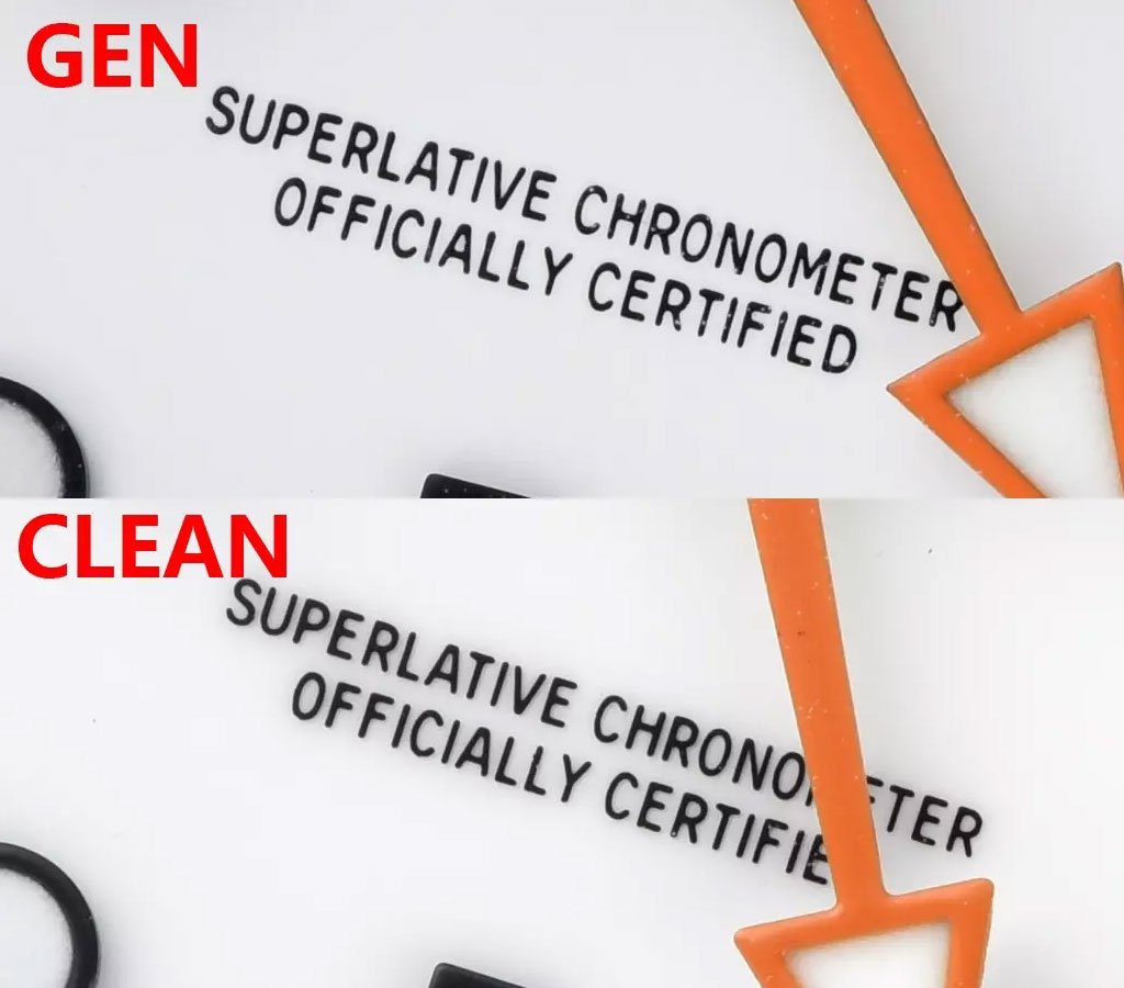 Clean Factory Rolex Explorer II M226570-0001 White Dial Fake vs Real：Dial font Comparison