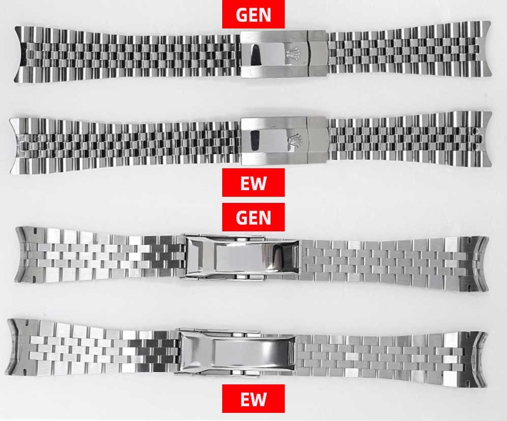 EW Factory Rolex Datejust 41 Wimbledon 126334-0022 Fake vs Real：Bracelet Comparison