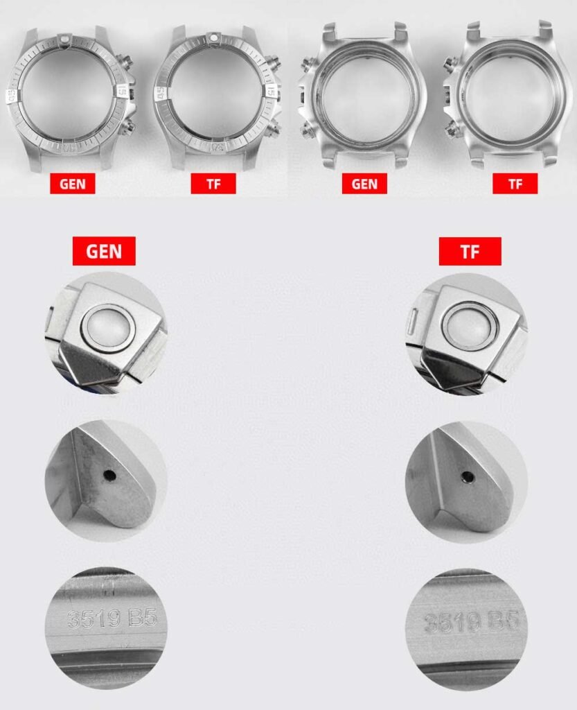 TF Factory Breitling Avenger A1331710B1X1 replica vs Real Watch:Case Comparison