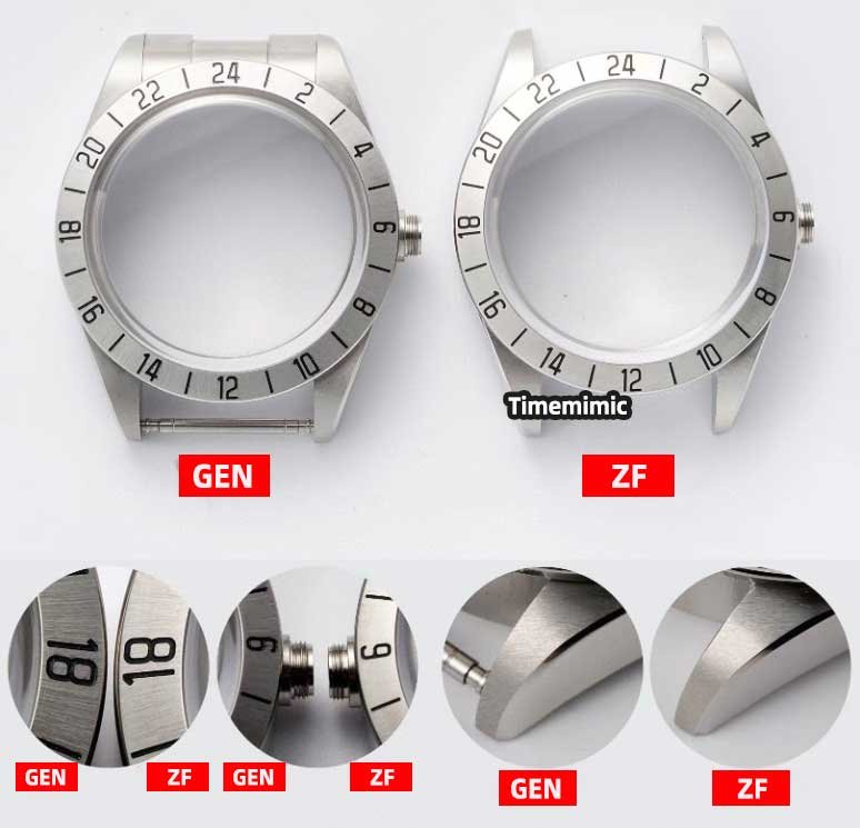 ZF Factory Tudor Black Bay GMT M79470-0001 Replica vs Real Watch：Case Finishing (Brushing, Engraving, and Bevels) Comparison