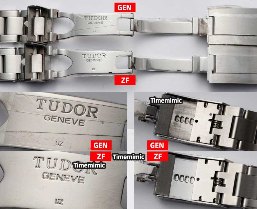 ZF Factory Tudor Black Bay GMT M79470-0001 Replica vs Real Watch：Clasp Comparison