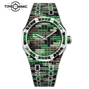 Supper Replica Audemars Piguet Royal Oak Iced Out Diamond 15514BC.YY.1284BC.02-41mm Fake Watches Clone