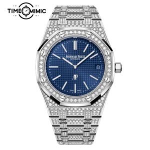 Supper Audemars Piguet Royal Oak Replica Iced Out Diamond 16202BC.ZZ.1241BC.02 39mm Fake Watches Clone