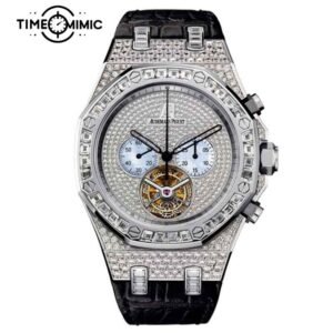 Supper Audemars Piguet Royal Oak Chronograph Tourbillon Replica Iced Out Diamond 26116BC.ZZ.D002CR.01 44mm Fake Watches Clone