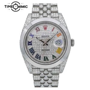 Supper Replica Iced Out Rolex Datejust Diamond Jubilee Fake Watches Clone