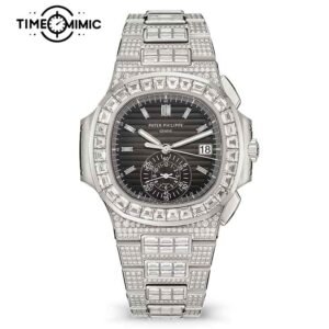 Supper Replica Patek Philippe Nautilus 59801400G-010 40.5mm Diamond Fully Iced Out Fake Watches Clone