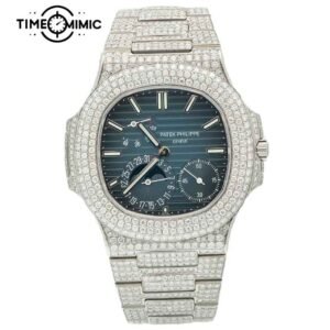 Supper Replica Patek Philippe Nautilus Fully Iced Out 5712/1A-001-40mm Fake Watches Clone