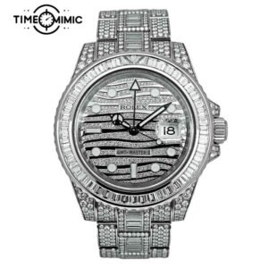 Supper Replica Rolex GMT Master II 116769TBR-74779B Fully Iced Out Diamond 40mm Fake Watches Clone
