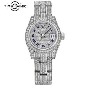 Supper Replica Rolex Lady Datejust 179459-74139 ZER 26mm Iced Out Diamond Fake Watches Clone