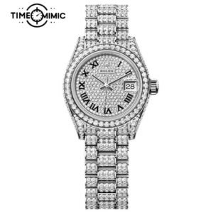 Supper Replica Rolex Lady Datejust 279459RBR-0001 28mm Iced Out Diamond Fake Watches Clone