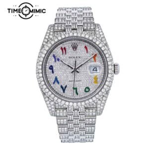 Supper Fully Iced Out Rolex Datejust Diamond Jubilee Replica Fake Watches Clone